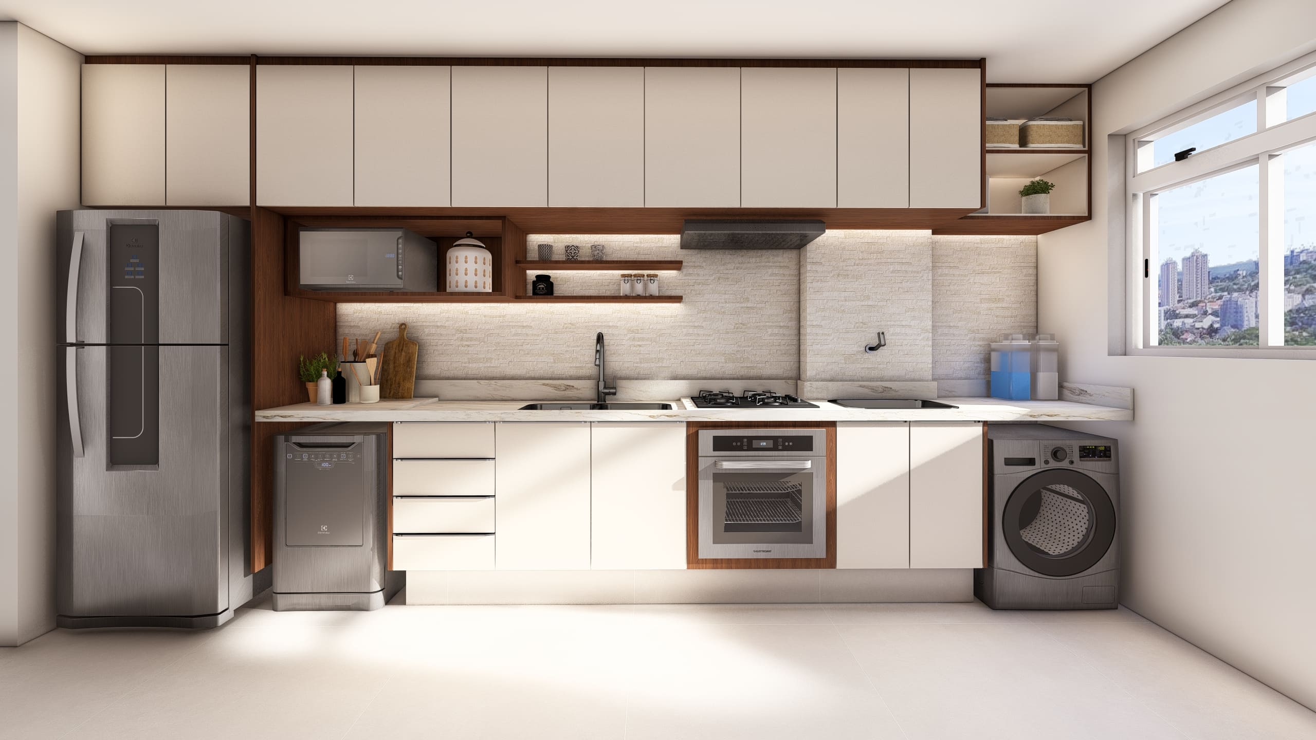 Cozinha Moderna Linear