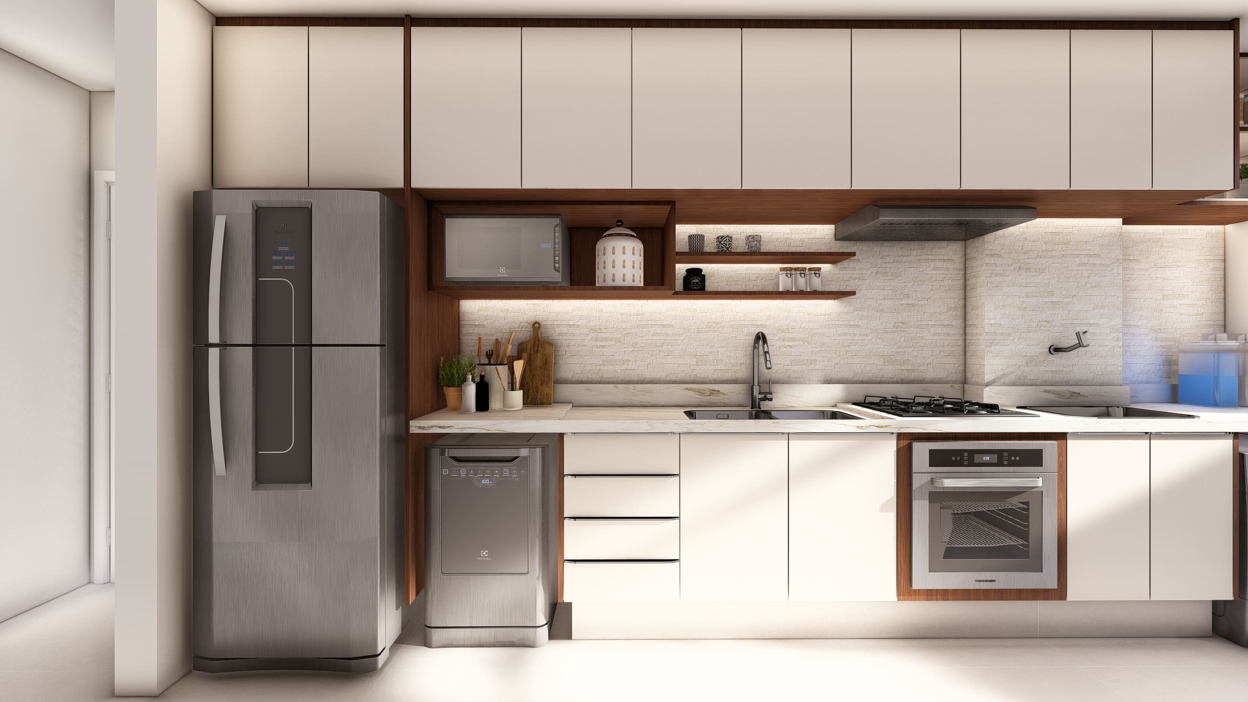 Cozinha Moderna Linear