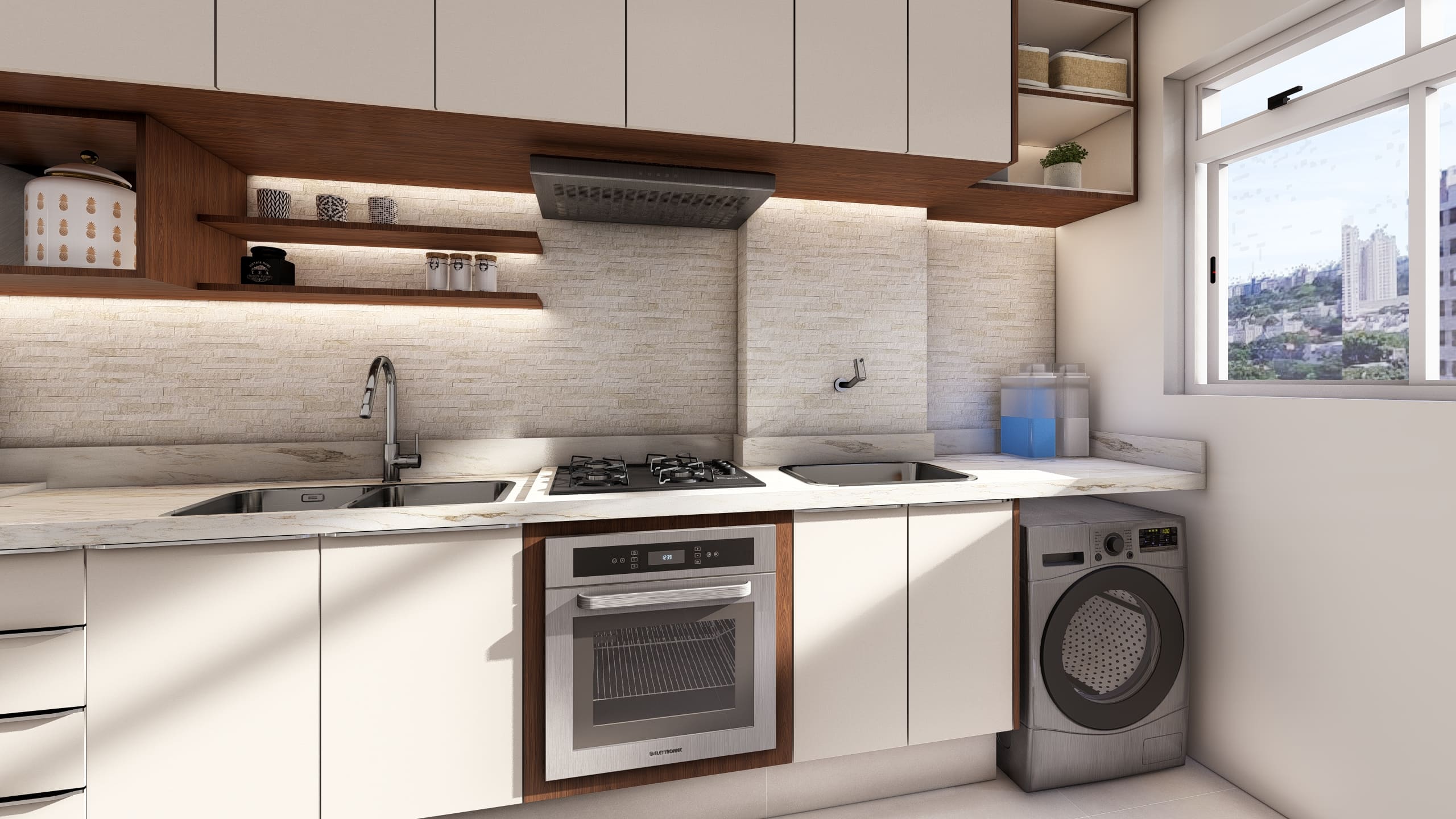 Cozinha Moderna Linear